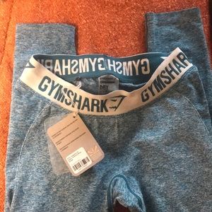GYMSHARK FLEX Leggings Deep Teal/Ice Blue SMALL